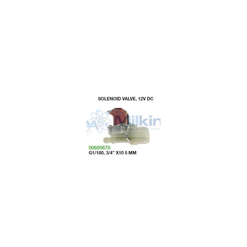 VALVOLA SOLENOIDE, G1/180, 3/4 X10 5 MM, 12V DC