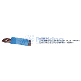 COPRIMANICHE LDPE 40X20 - BLU - 100 PCS