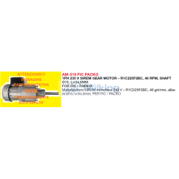 MOTORIDUTTORE R1C225F2BC, 48 RPM, ALBERO 15