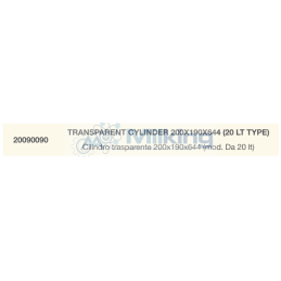 CILINDRO TRASPARENTE 200X190X644 MOD. DA 20 LT