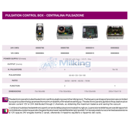 QUADRO PULSAZIONE FINO A 16+16 GRUPPI V. 12 BOVINI/OVI-CAPRINI