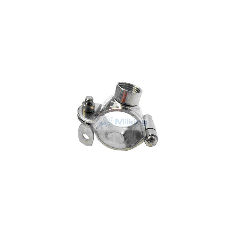 MORSETTO STRINGITUBO INOX CON TRONCHETTO FIL. DN 32 34