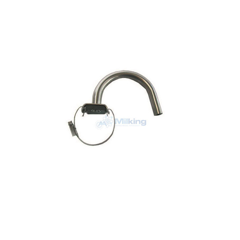 PRESA LATTE INOX TUBO CURVO 180 +FASCETTA 16X18 31 53