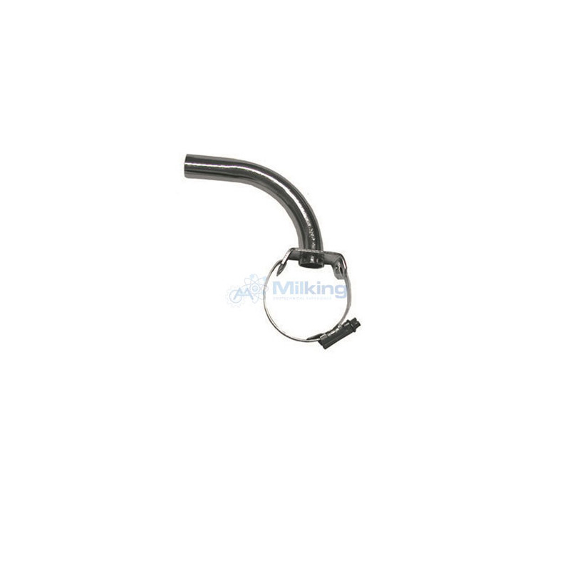 PRESA LATTE INOX TUBO CURVO 90 +FASCETTA 16X18 63 77