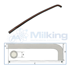 TUBO LATTE CURVATO TIPO DELAVAL 999588-01