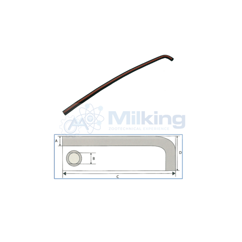 TUBO LATTE CURVATO TIPO DELAVAL 998382-01
