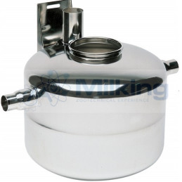 TERMINALE VERTICALE IN ACCIAIO INOX CON SUPPORTO E TUBI LT. 45
