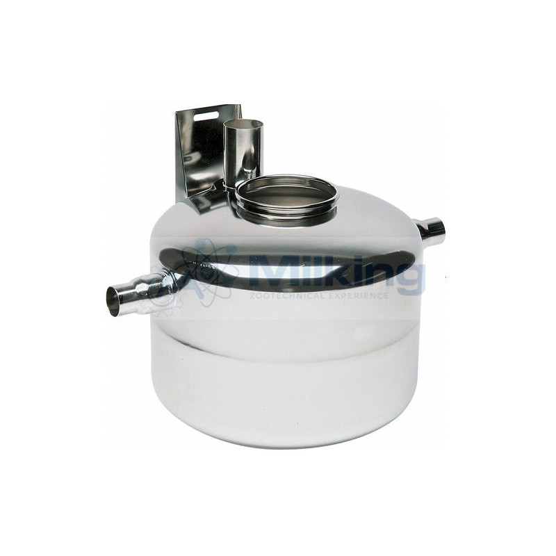 TERMINALE VERTICALE IN ACCIAIO INOX CON SUPPORTO E TUBI LT. 55