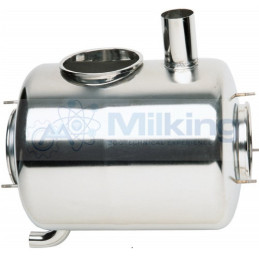 TERMINALE ORIZZONTALE IN ACCIAIO INOX LT. 60