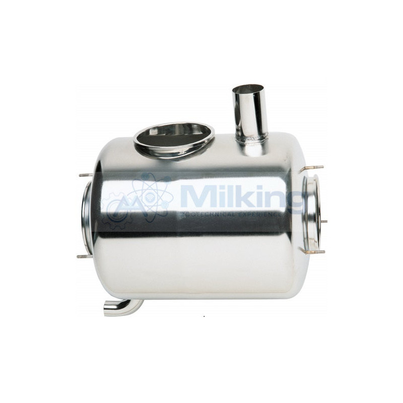 TERMINALE ORIZZONTALE IN ACCIAIO INOX LT. 60