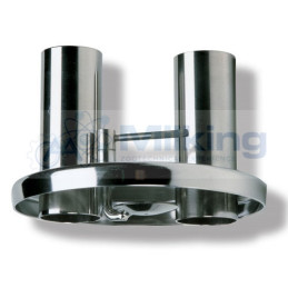 COPERCHIO INOX SUPERIORE CON SPRUZZATORE MOBILE 2 TUBI 63