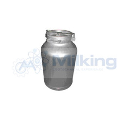 BIDONE ALLUMINIO CON COPERCHIO A LEVA LT. 50