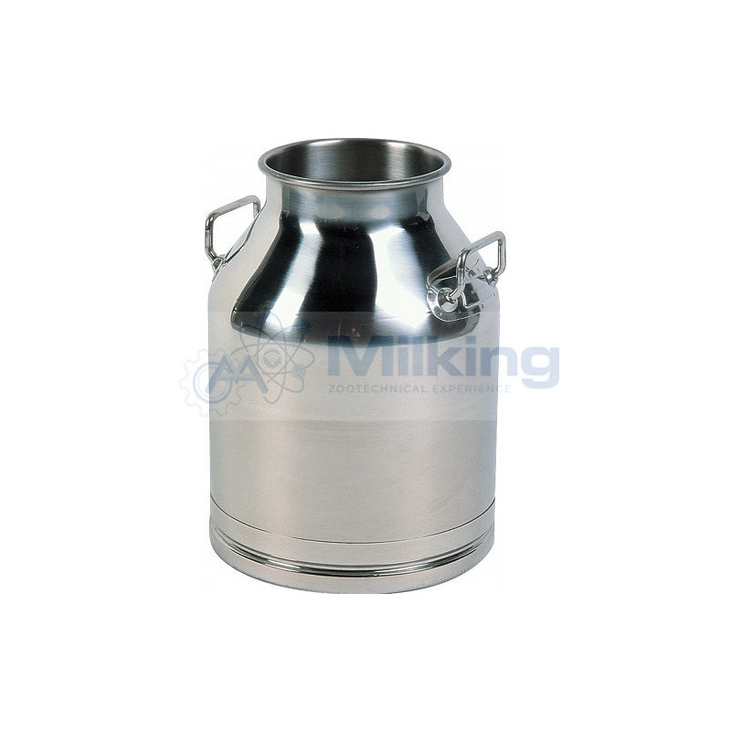 BIDONE INOX CON COPERCHIO A PRESSIONE IN ACCIAIO INOX, LT. 20