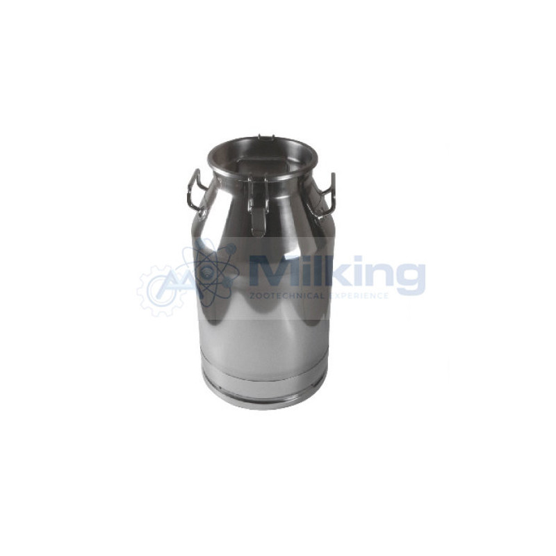 BIDONE INOX CON COPERCHIO INOX E CLIP DI CHIUSURA LT. 20