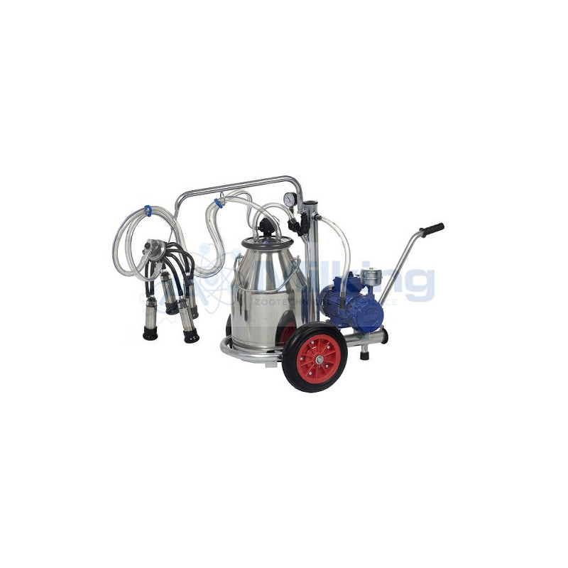 MUNGITRICE CARRELLATA PER CAPRE/PECORE 2 GRUPPI 1 SECCHIO INOX