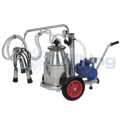 MUNGITRICE CARRELLATA PER CAPRE/PECORE 2 GRUPPI 1 SECCHIO TRASP.