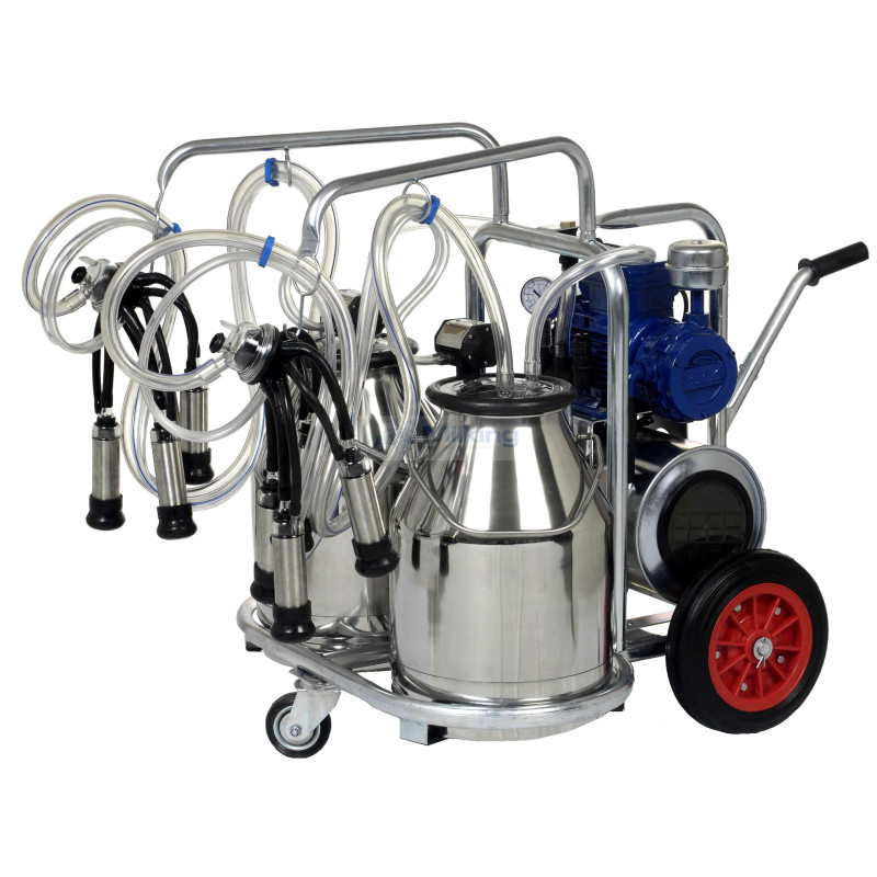 MUNGITRICE CARRELLATA 2 SECCHI INOX PER VACCHE