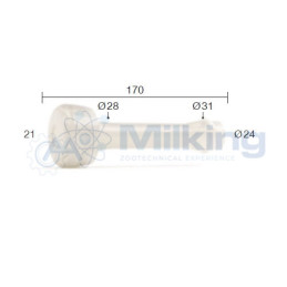 GUAINA OVINI SILICONE ADATT. DELAVAL 988513-01 JD-1247-SI