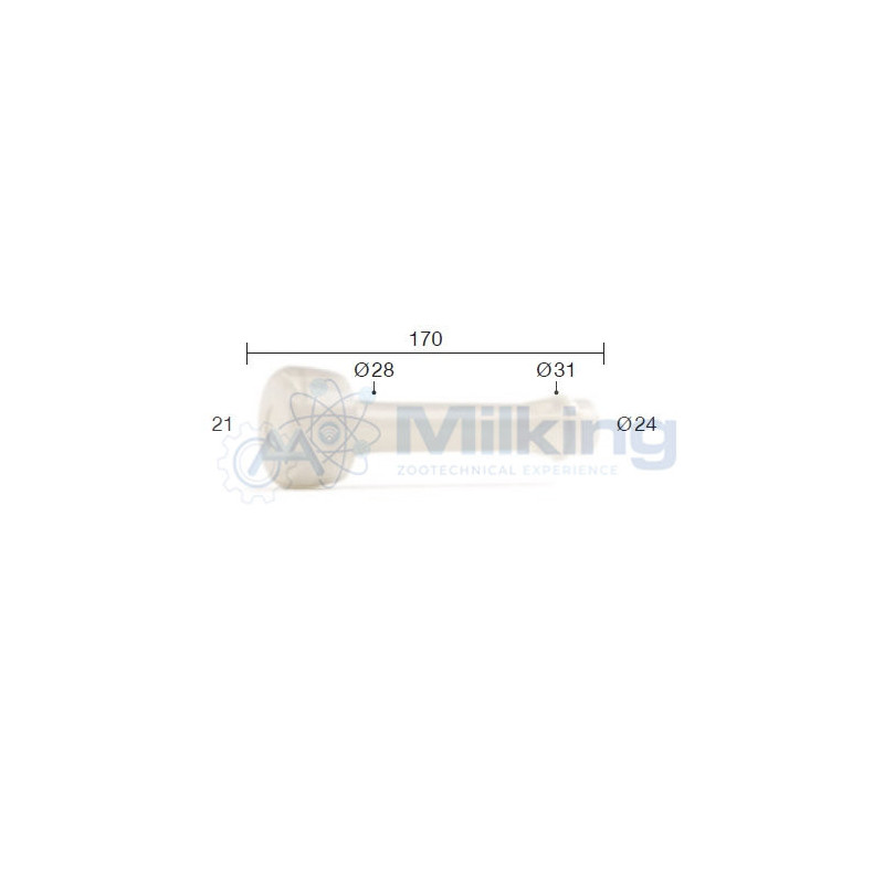 GUAINA OVINI SILICONE ADATT. DELAVAL 988513-01 JD-1247-SI